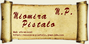 Miomira Pištalo vizit kartica